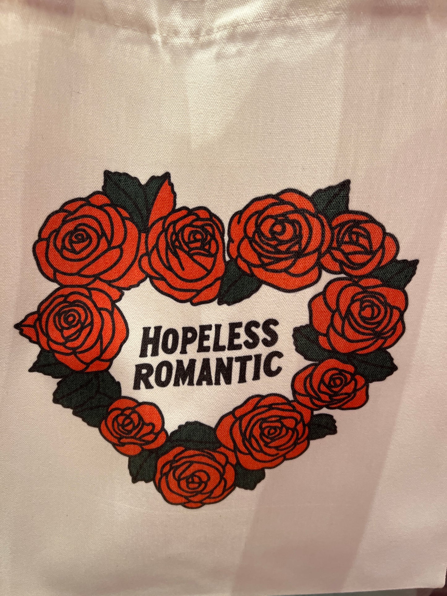 Hopeless Romantic Heart of Roses Tote