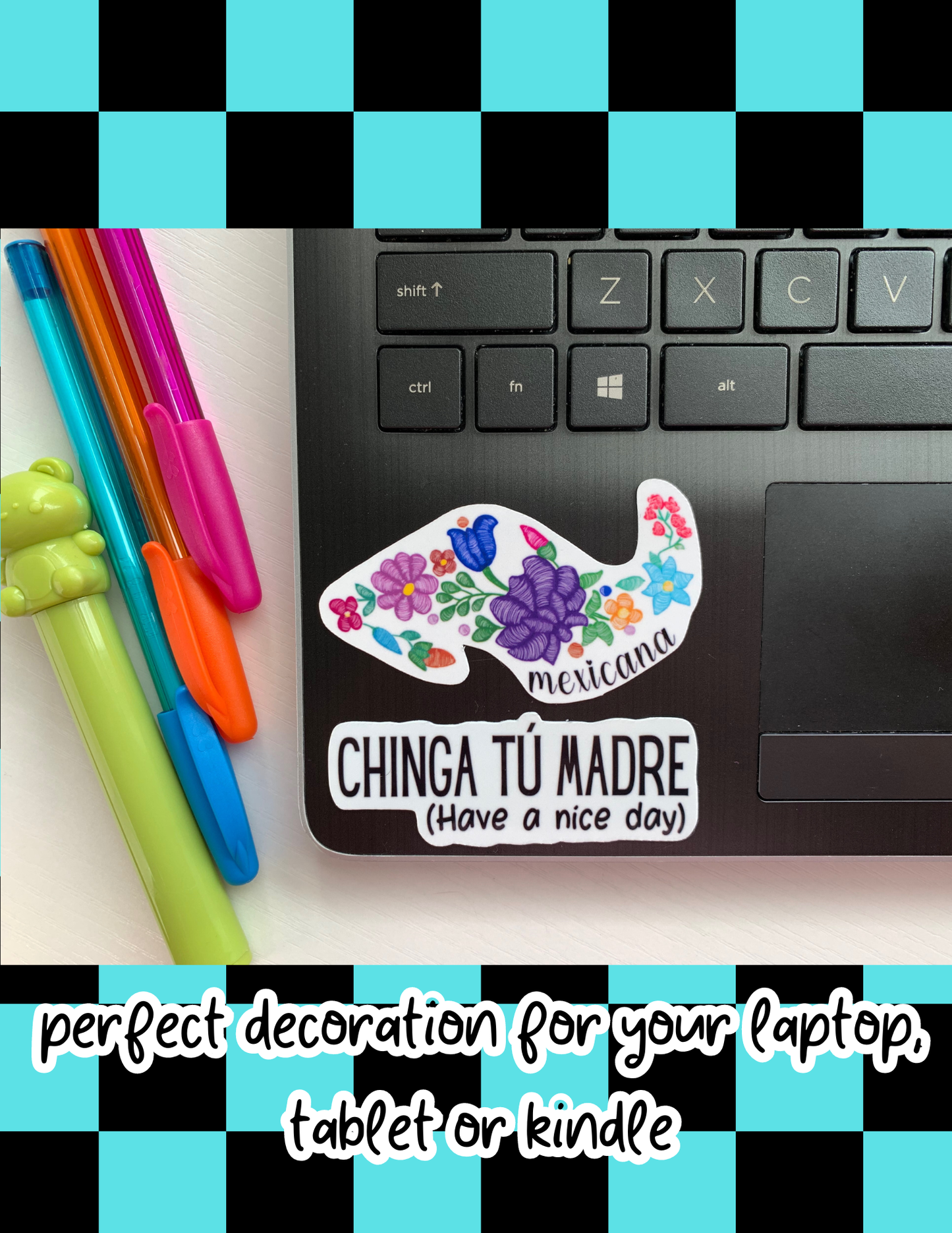 Funny latina vinyl sticker spanish laptop decal