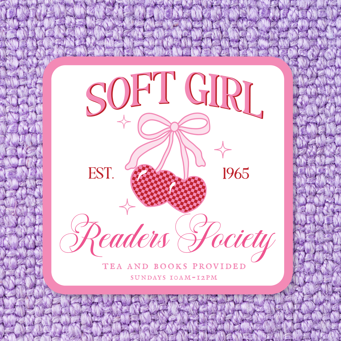 Soft Girl Readers Society Sticker