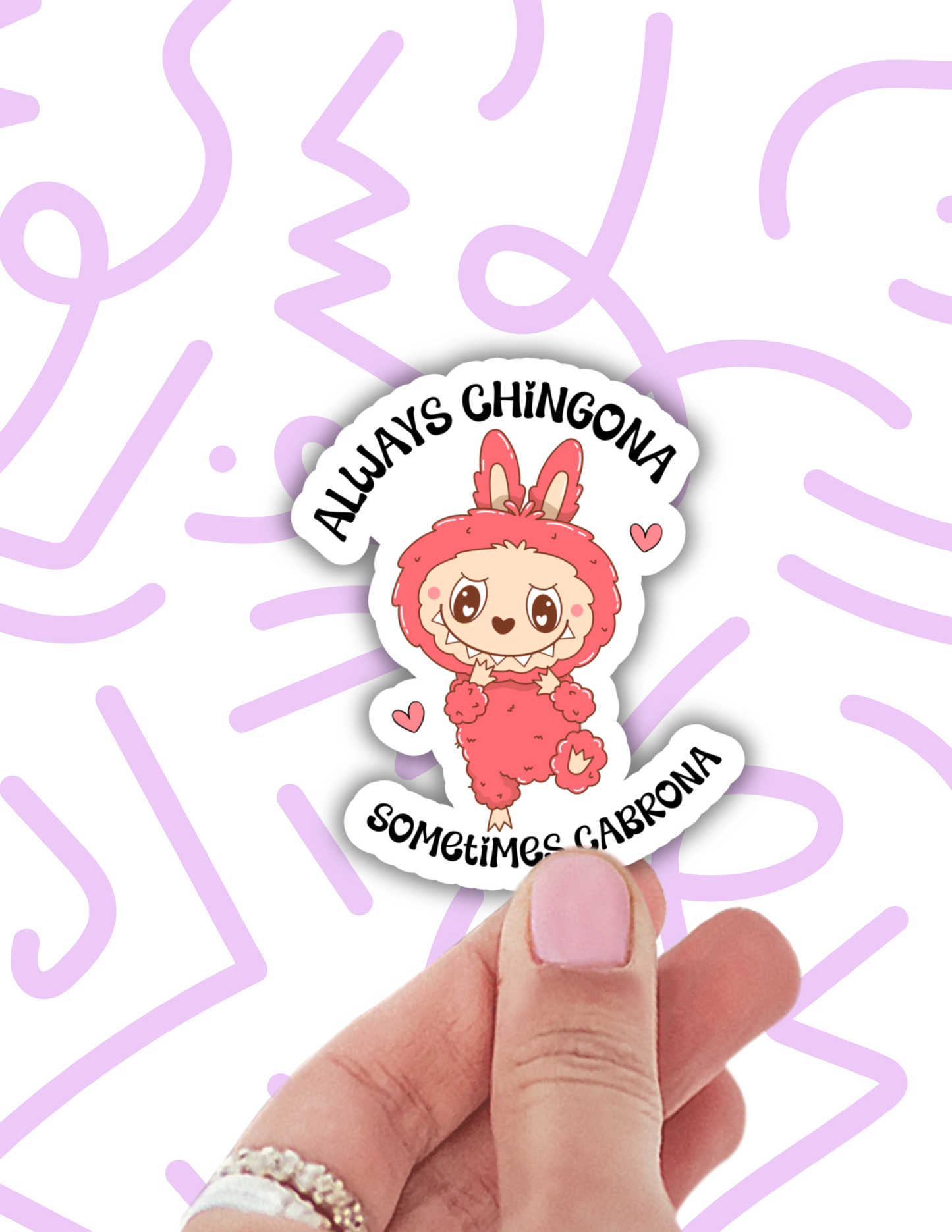 Funny chingona latina sticker,cute spanish laptop decal