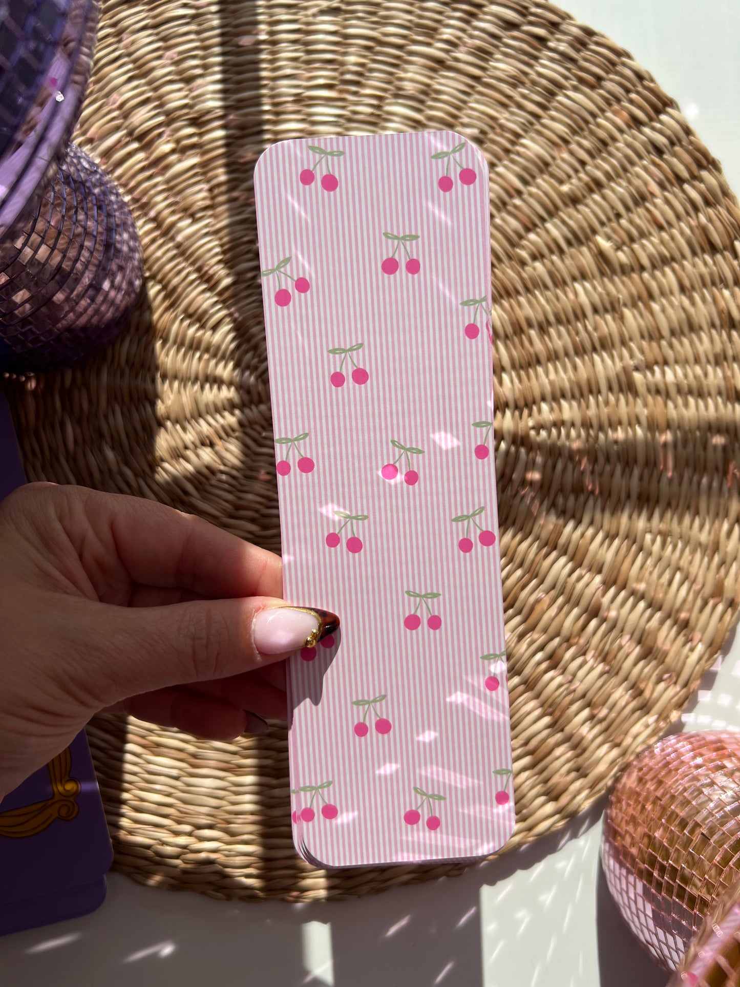 Pink Cherries Bookmark