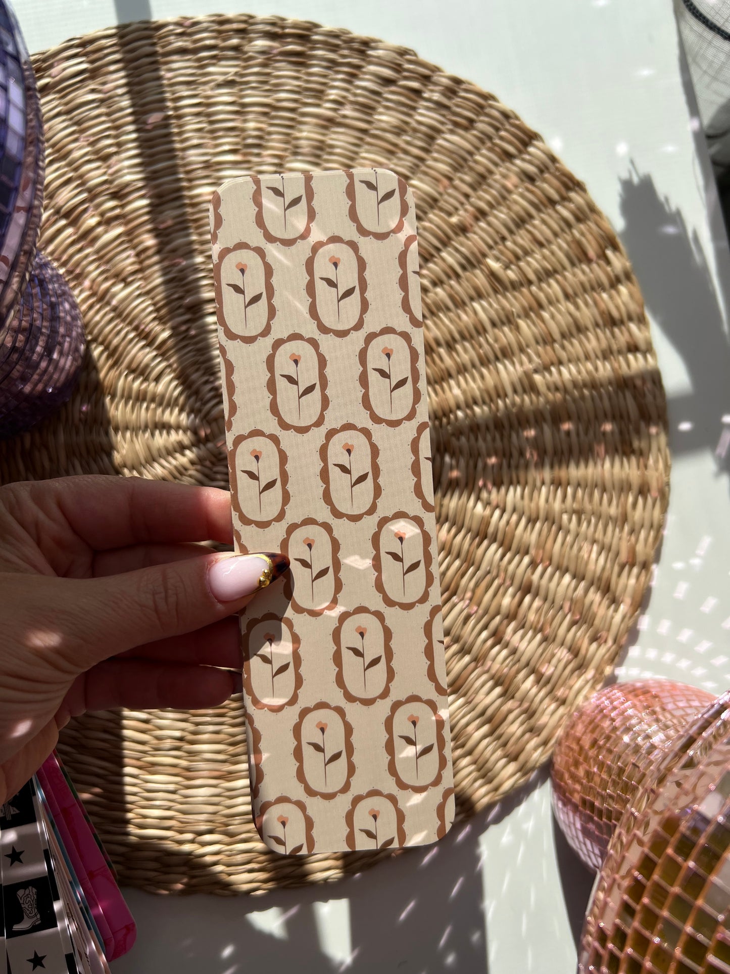 Boho Flowers Bookmark