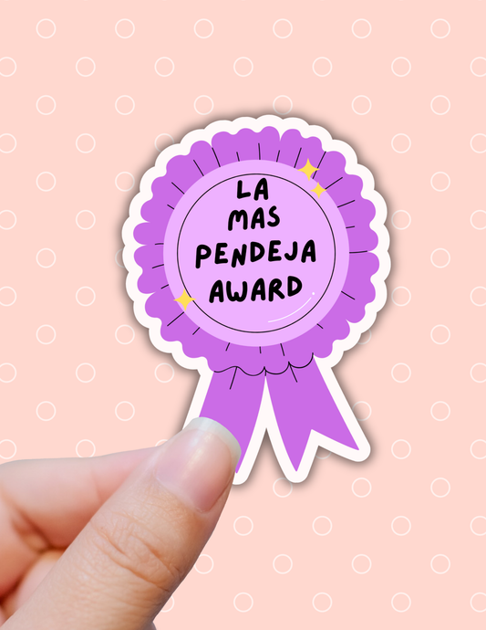 Funny award ribbon sticker, latinx sticker, laptop decals