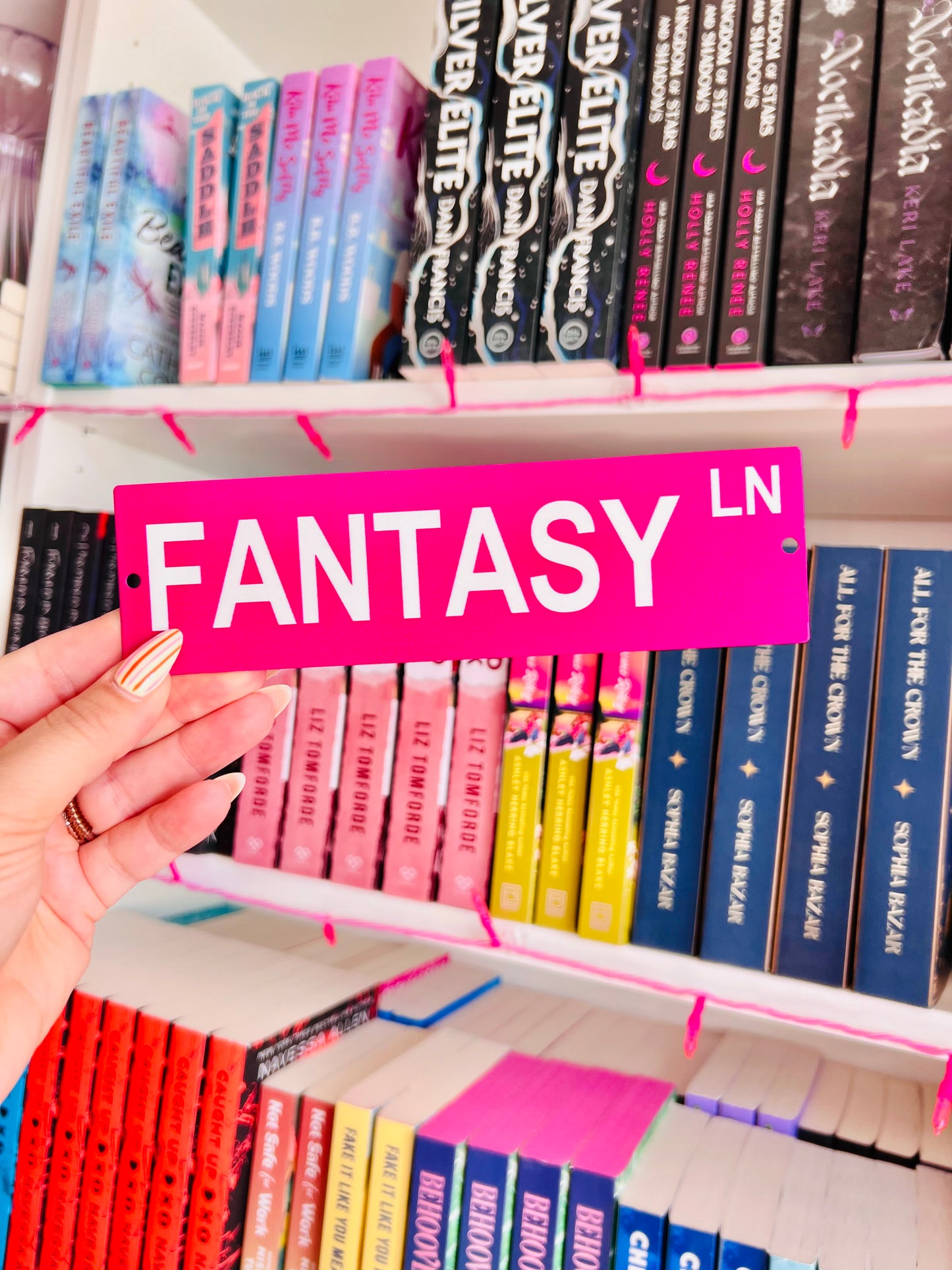 Bookish Metal Shelf Signs