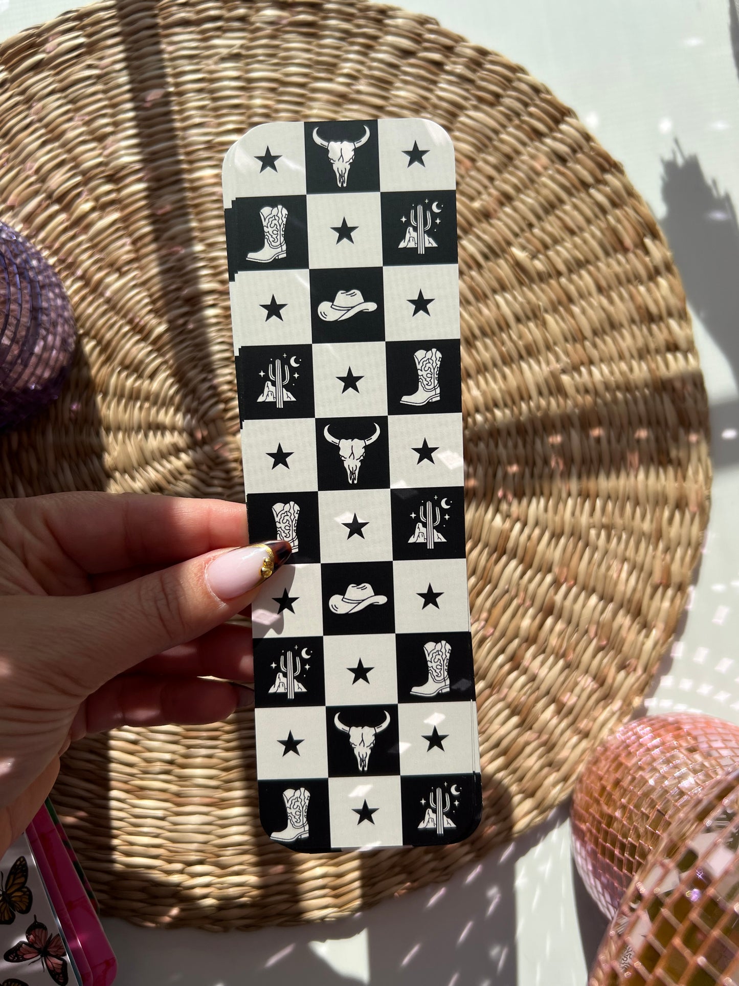 Black and White Western Bookmark