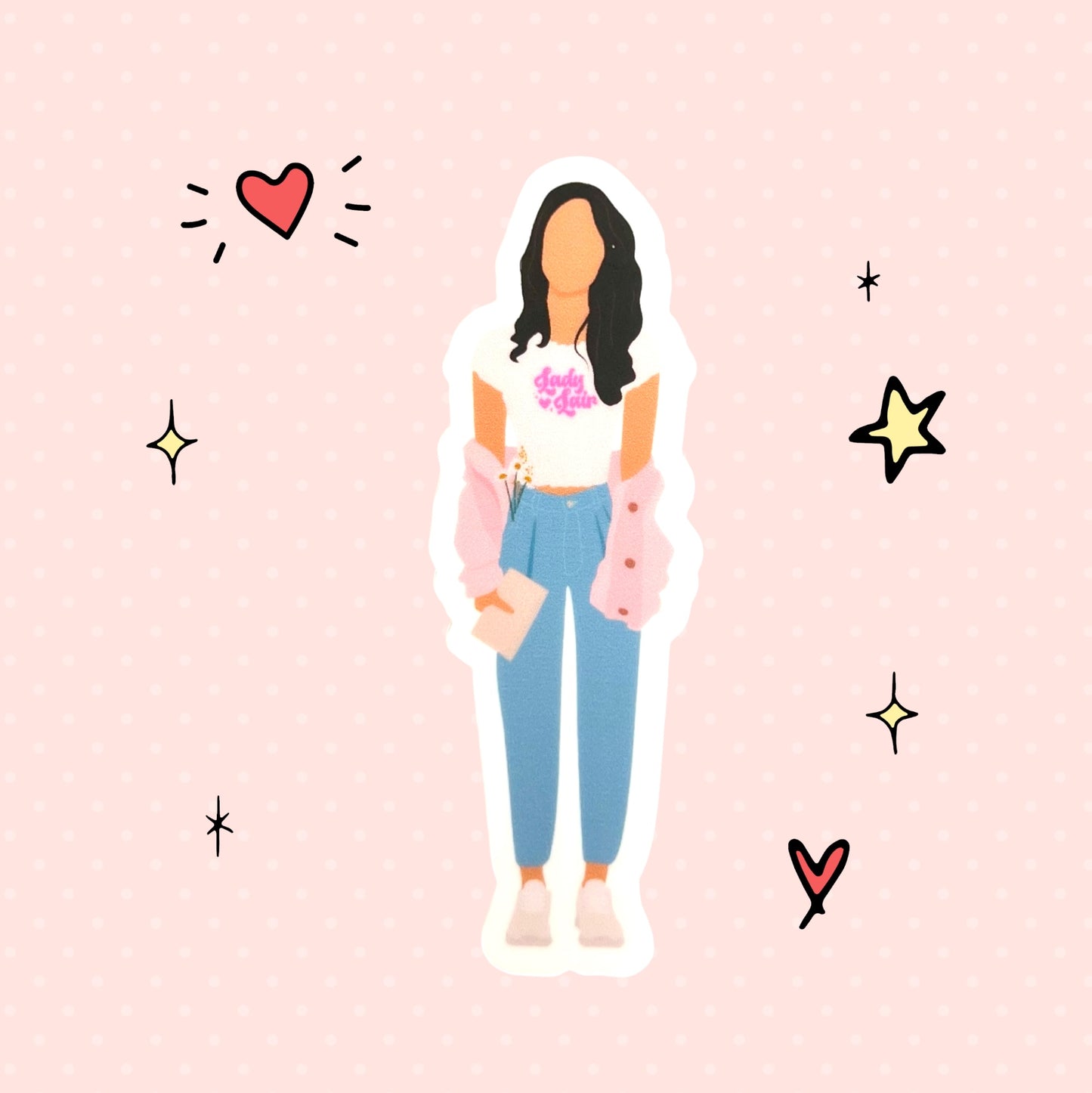 Lady Lair Book Girlie Sticker