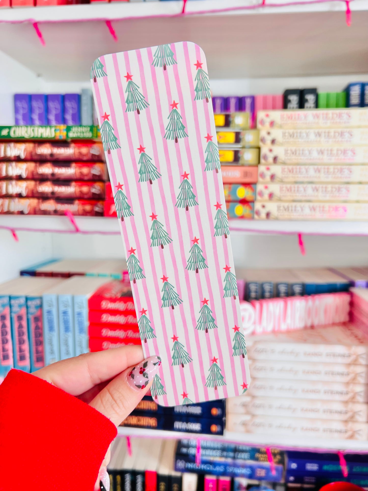 Stripes and Christmas Trees - Bookmark