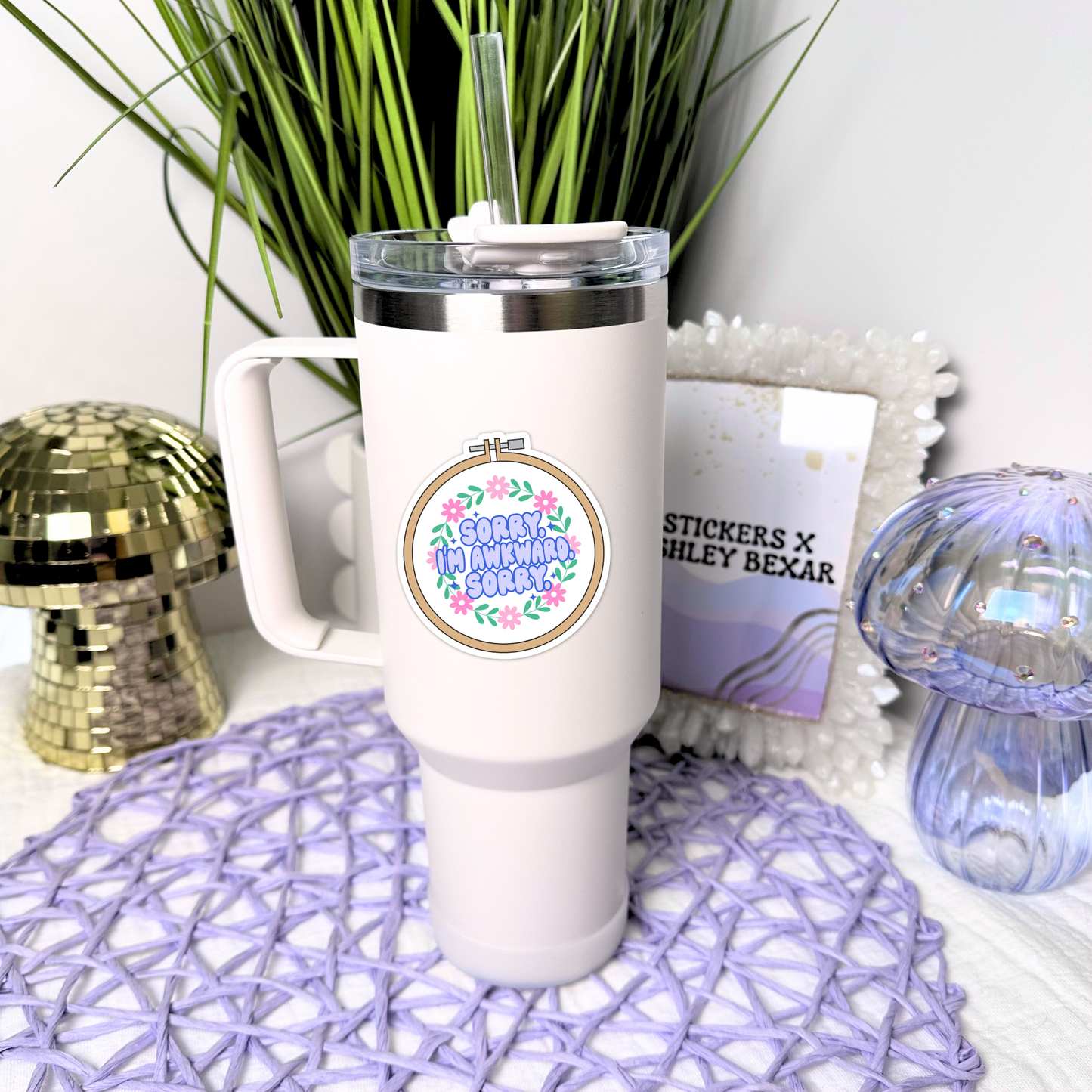 Dreaming of a Pink Christmas Vinyl Sticker: Standard: Loose Stickers / Clear