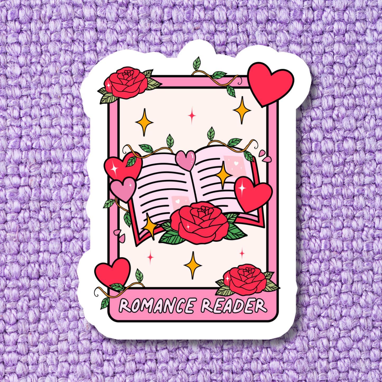 Romance Reader Tarot Card Sticker