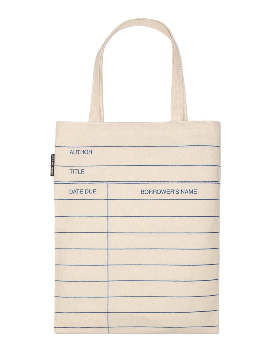 Library Card Tote Bag (Natural)