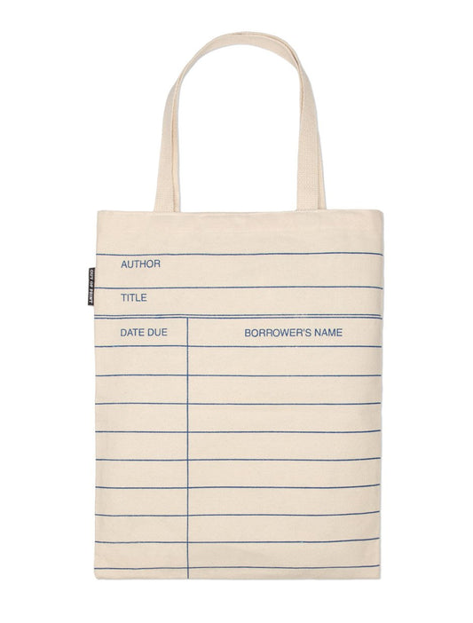 Library Card Tote Bag (Natural)