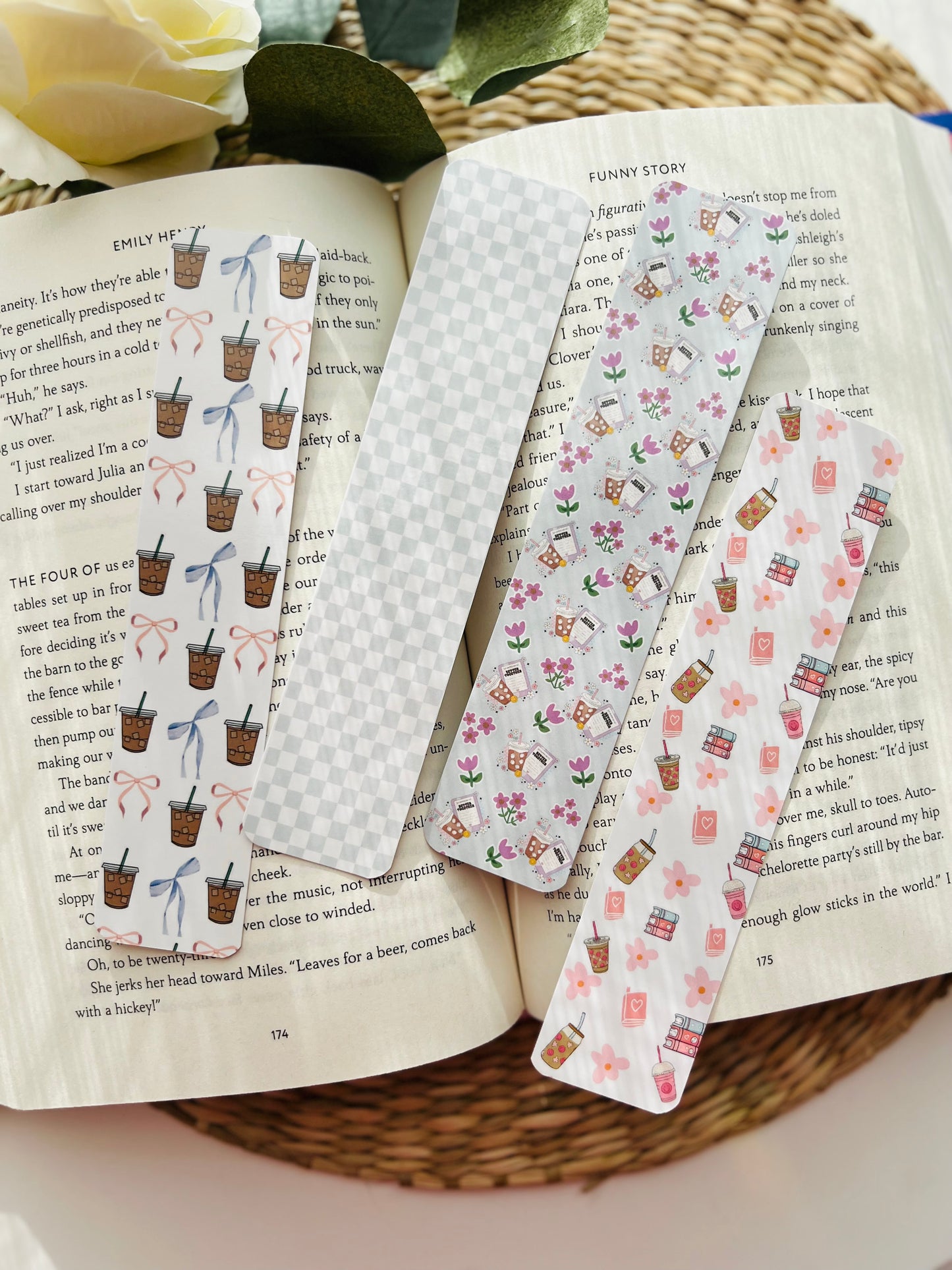 Book Coffee Lover Set Of 4 Bookmarks