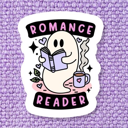 Bookish Smut Romance Ghost Waterproof Vinyl Sticker: Standard: Loose Stickers / Clear