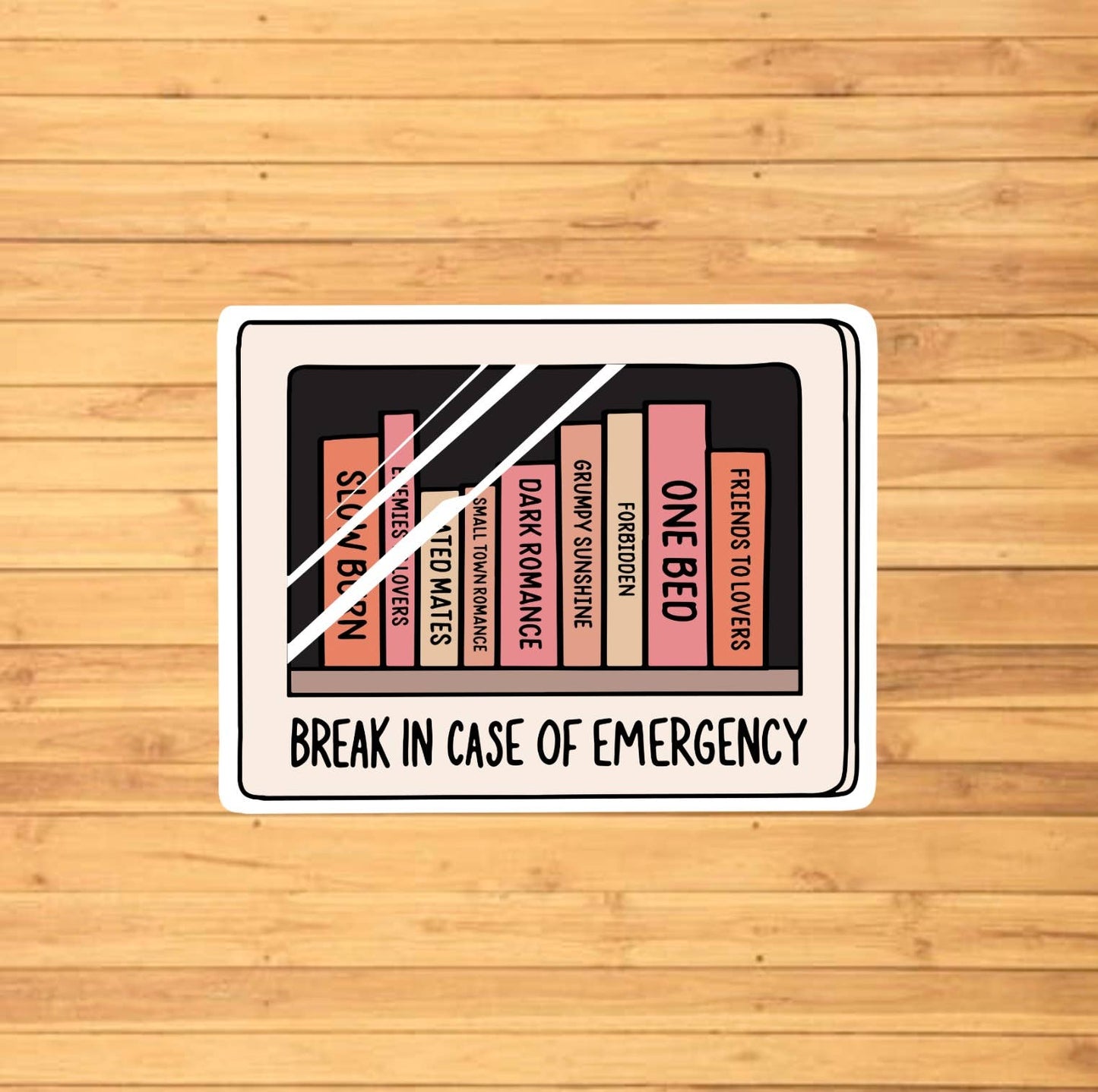Break In Case Of Emergency Books / Sticker