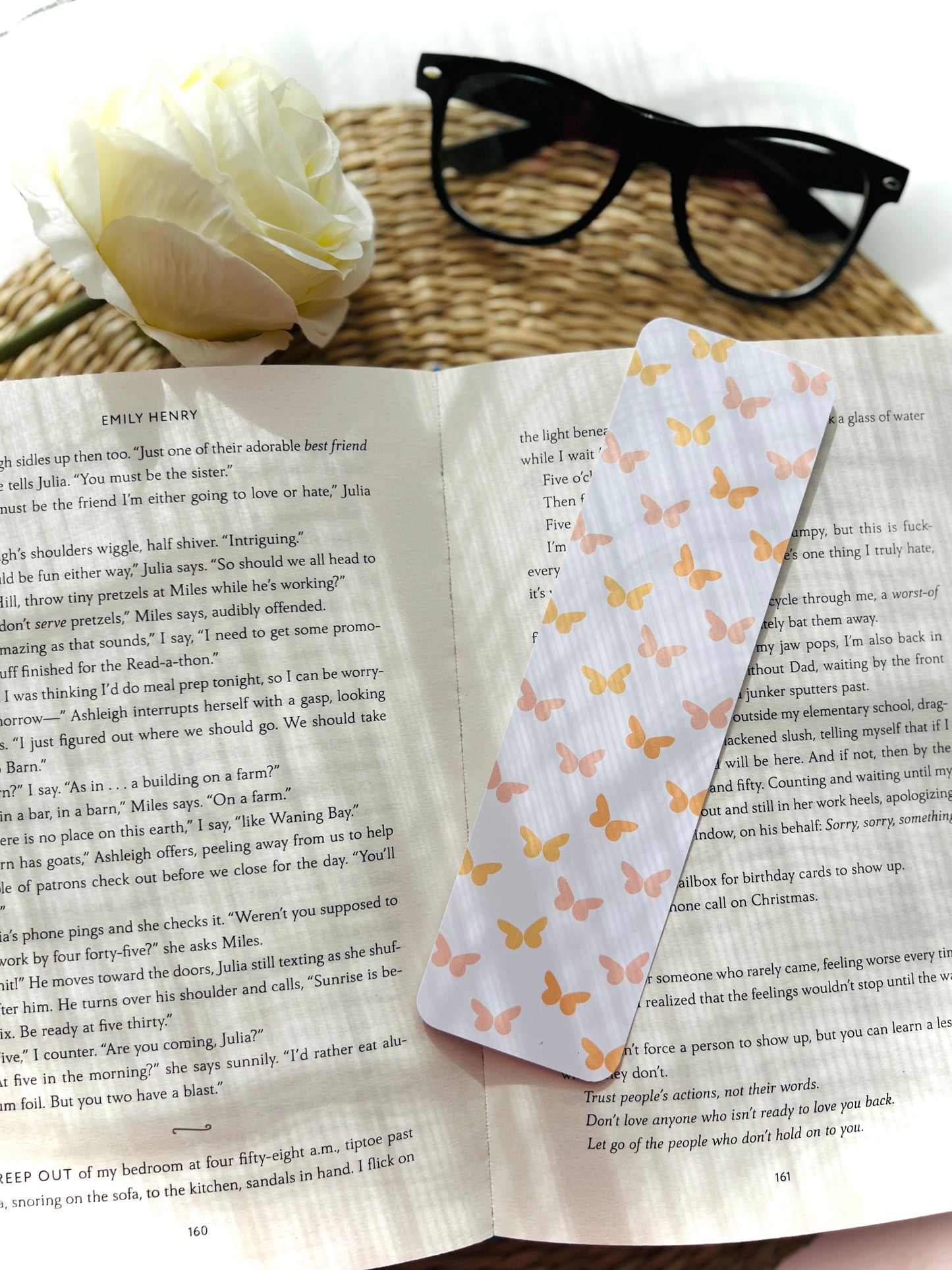 Sweet Butterflies Bookmark - Handmade