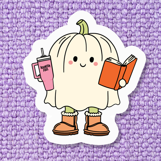 Pumpkin Ghostie Bookish Fuel Sticker