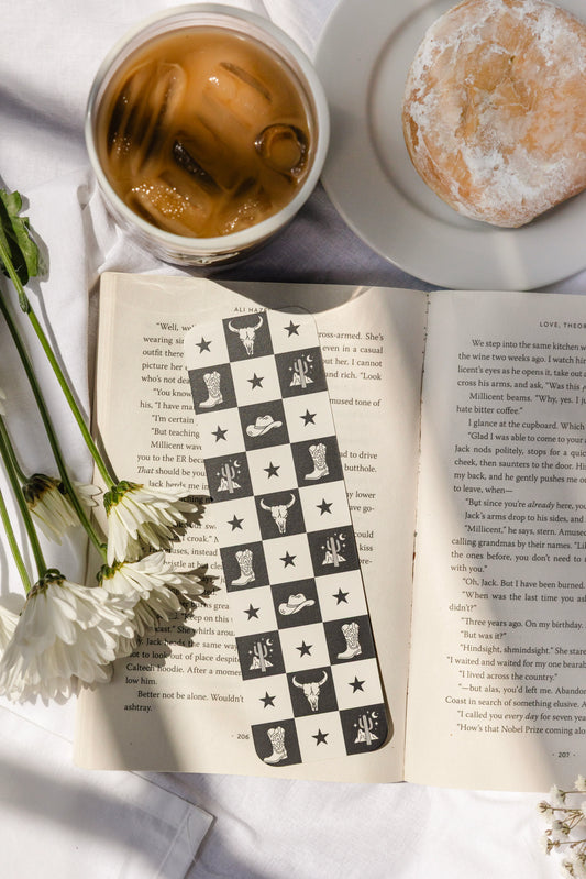 Black and White Western Bookmark