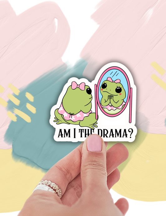 Am I The Drama sticker,cute,sarcastic,laptop decal,gift ideas