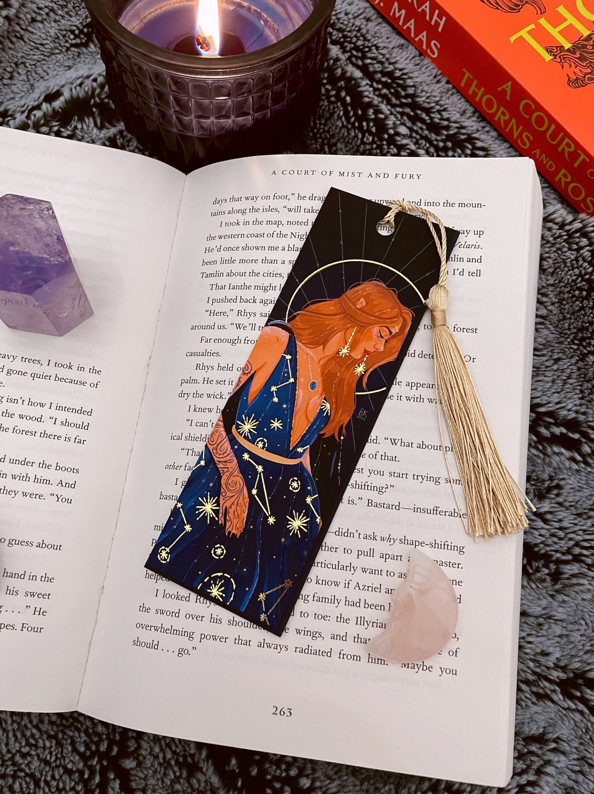 Brittany Keller, Feyre Gold Foil Bookmark
