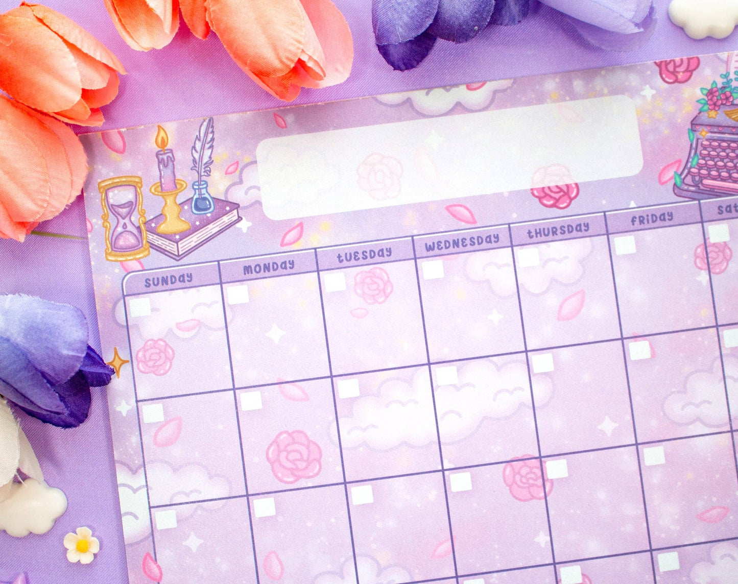 Pastel Academia Monthly Planner Pad