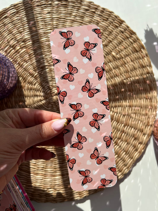 Butterfly And Hearts Bookmark