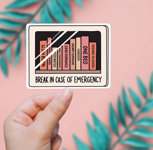 Break In Case Of Emergency Books / Sticker