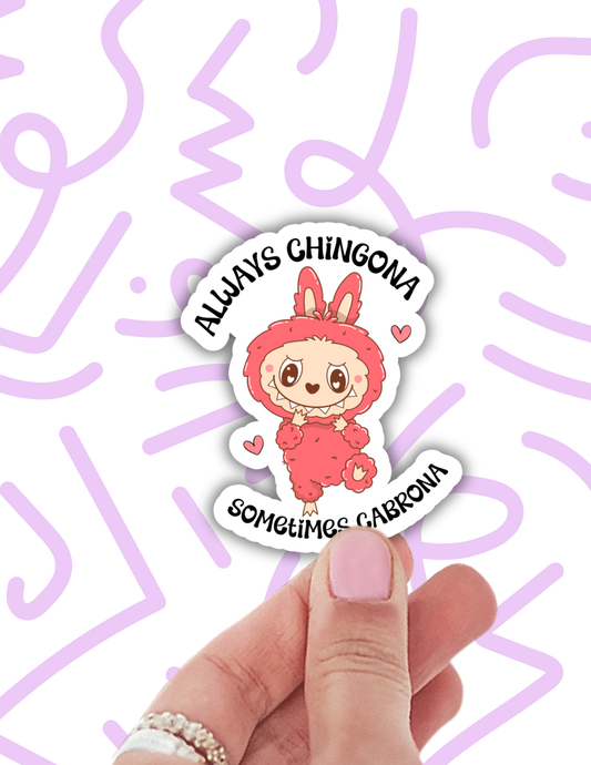 Funny chingona latina sticker,cute spanish laptop decal