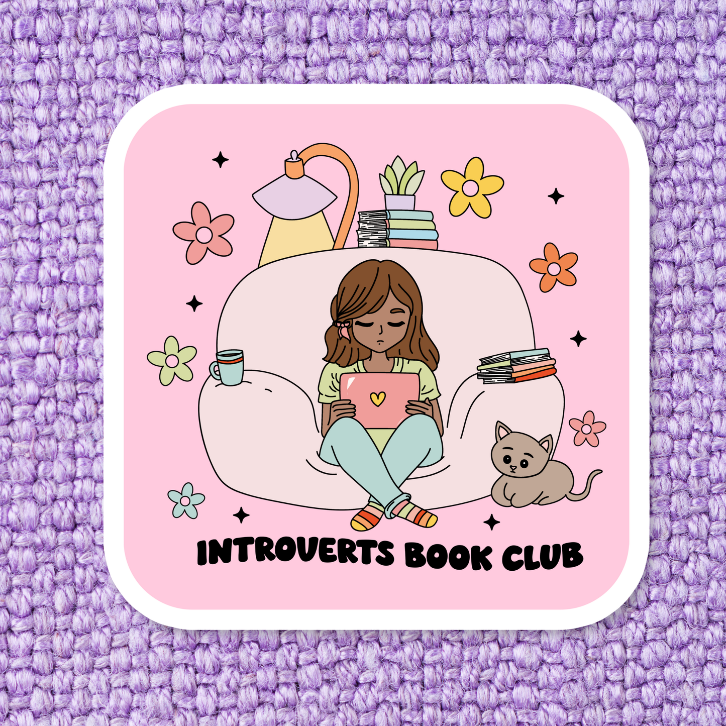 introvert book club / sticker