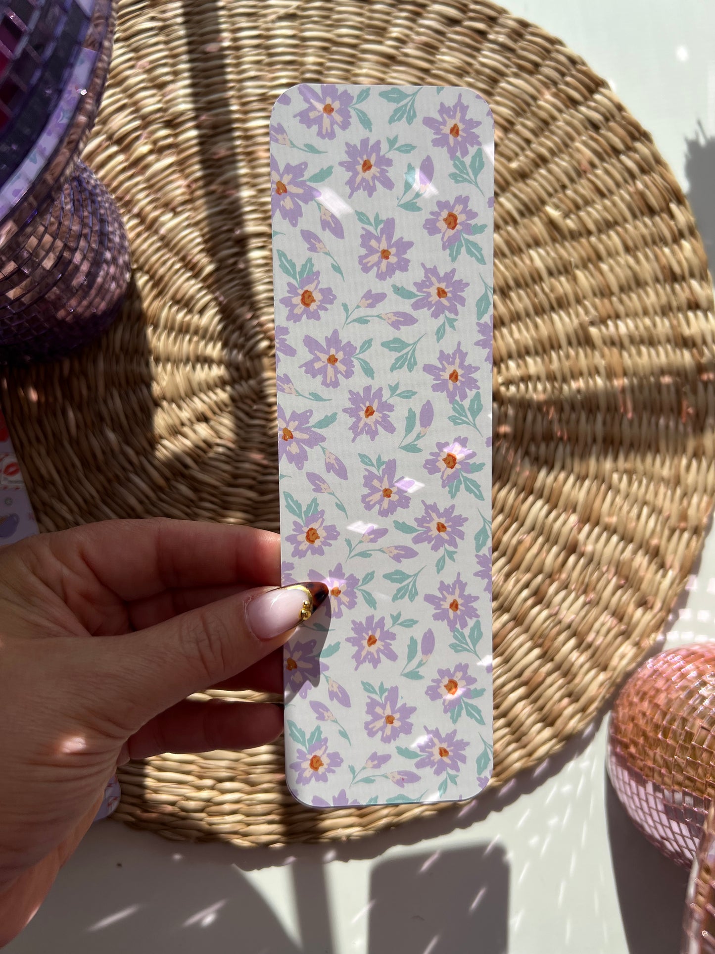 Purple Flower Garden Bookmark
