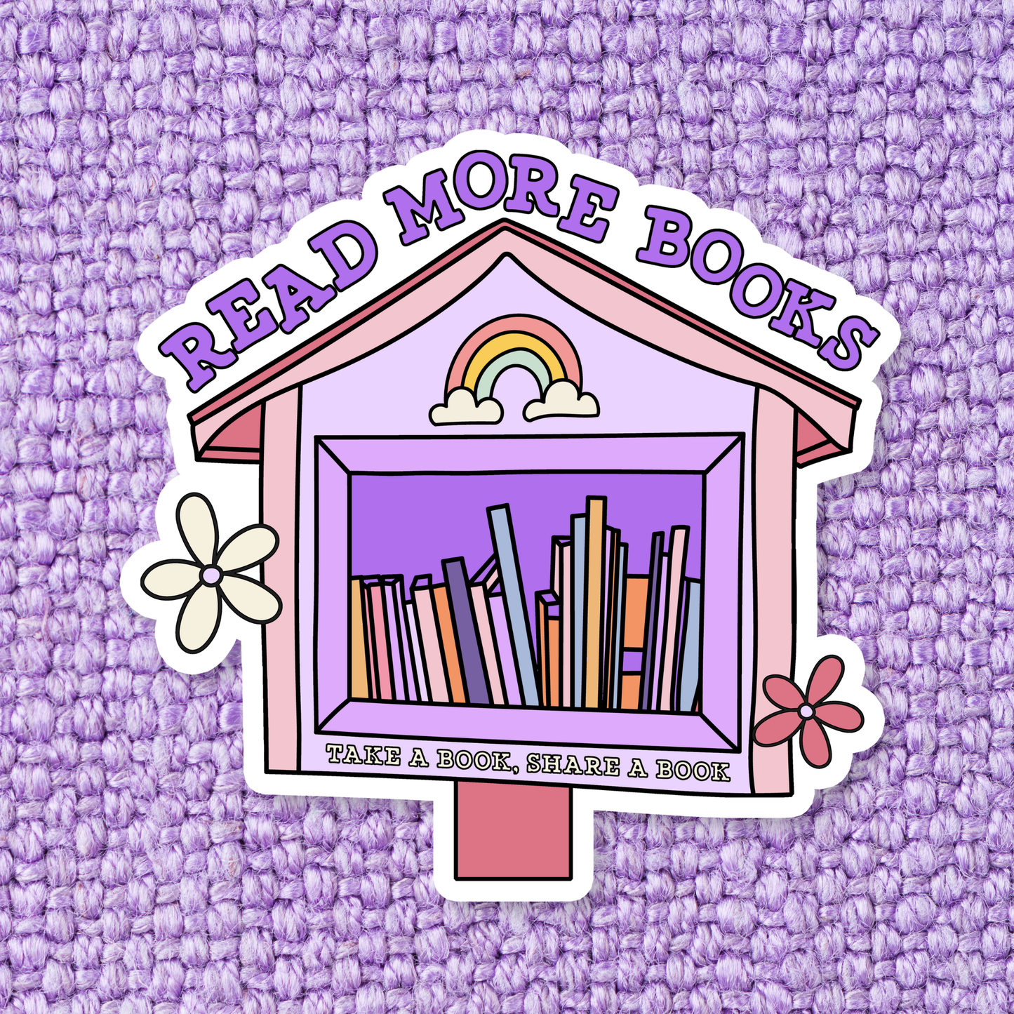 Read more book little library / sticker