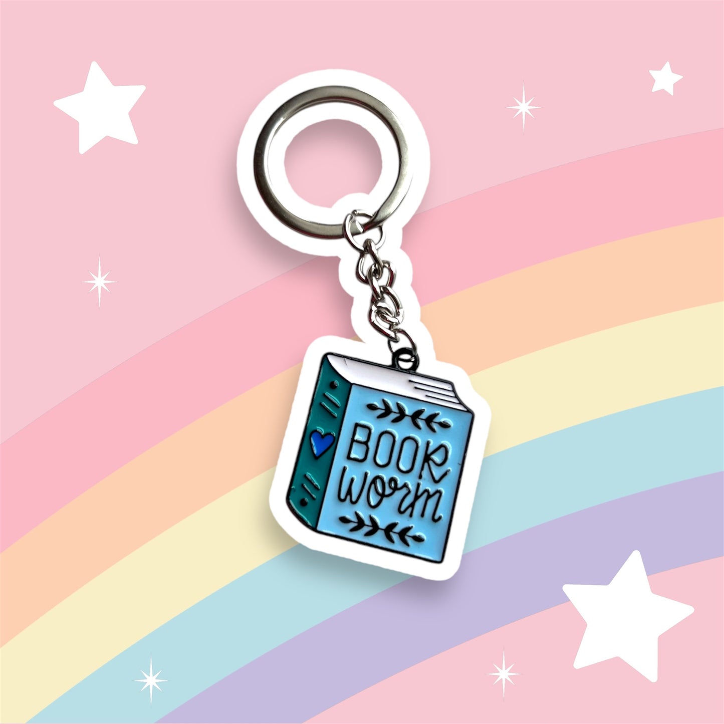 Book Worm Keychain