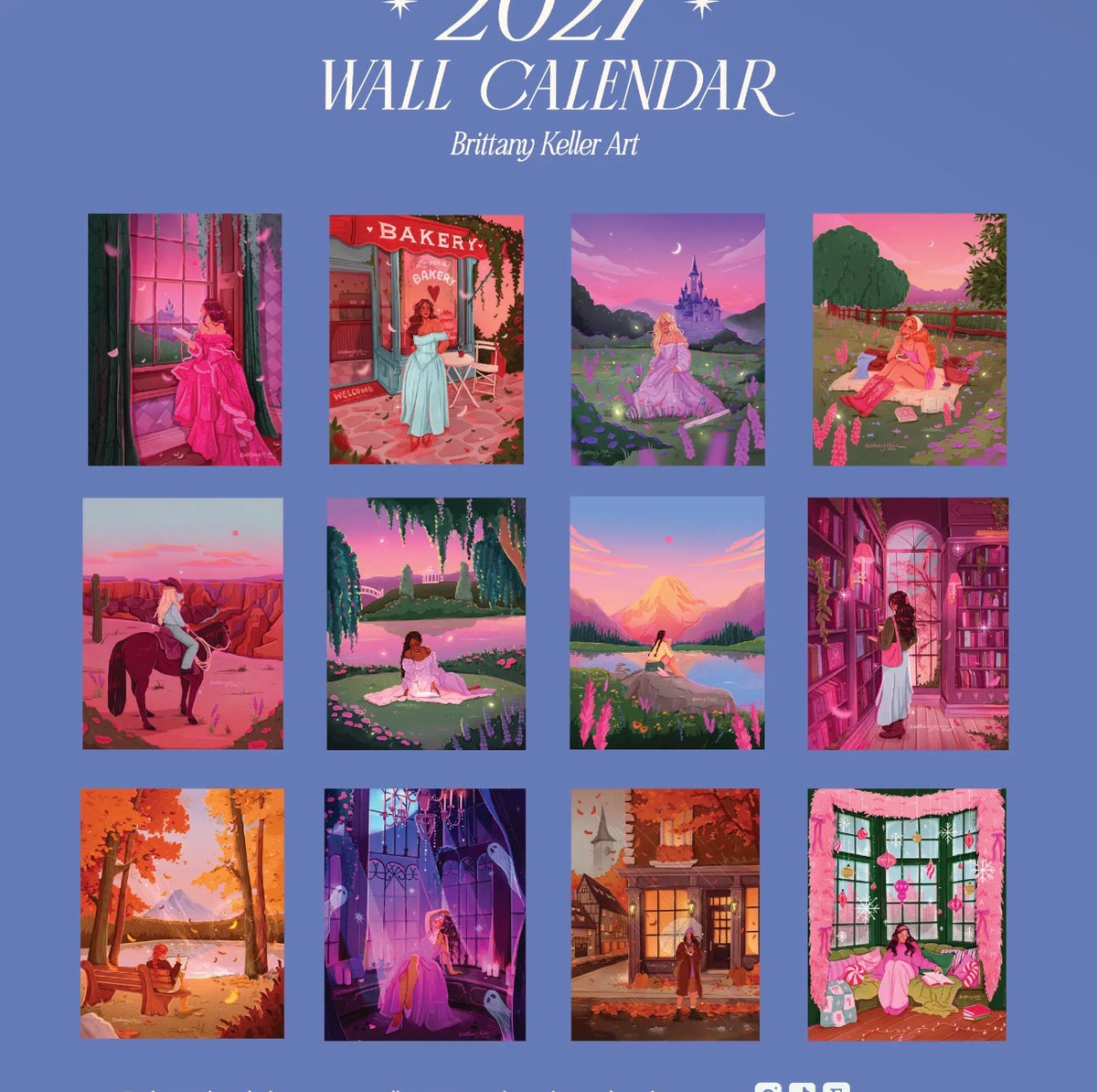 2027 Brittany Keller Art Wall Calendar