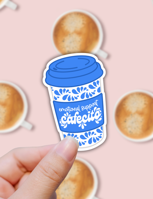 Cafecito sticker,cute hispanic latina vinyl sticker,spanish