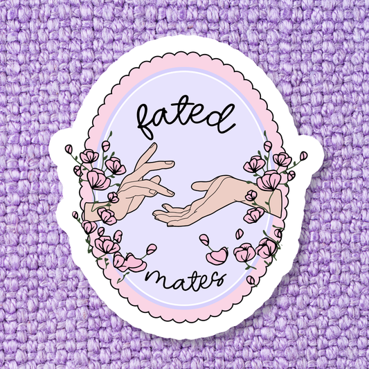 Fated Mates Bookish Smut Romance Waterproof Vinyl Sticker SB: Standard: Loose Stickers / Clear
