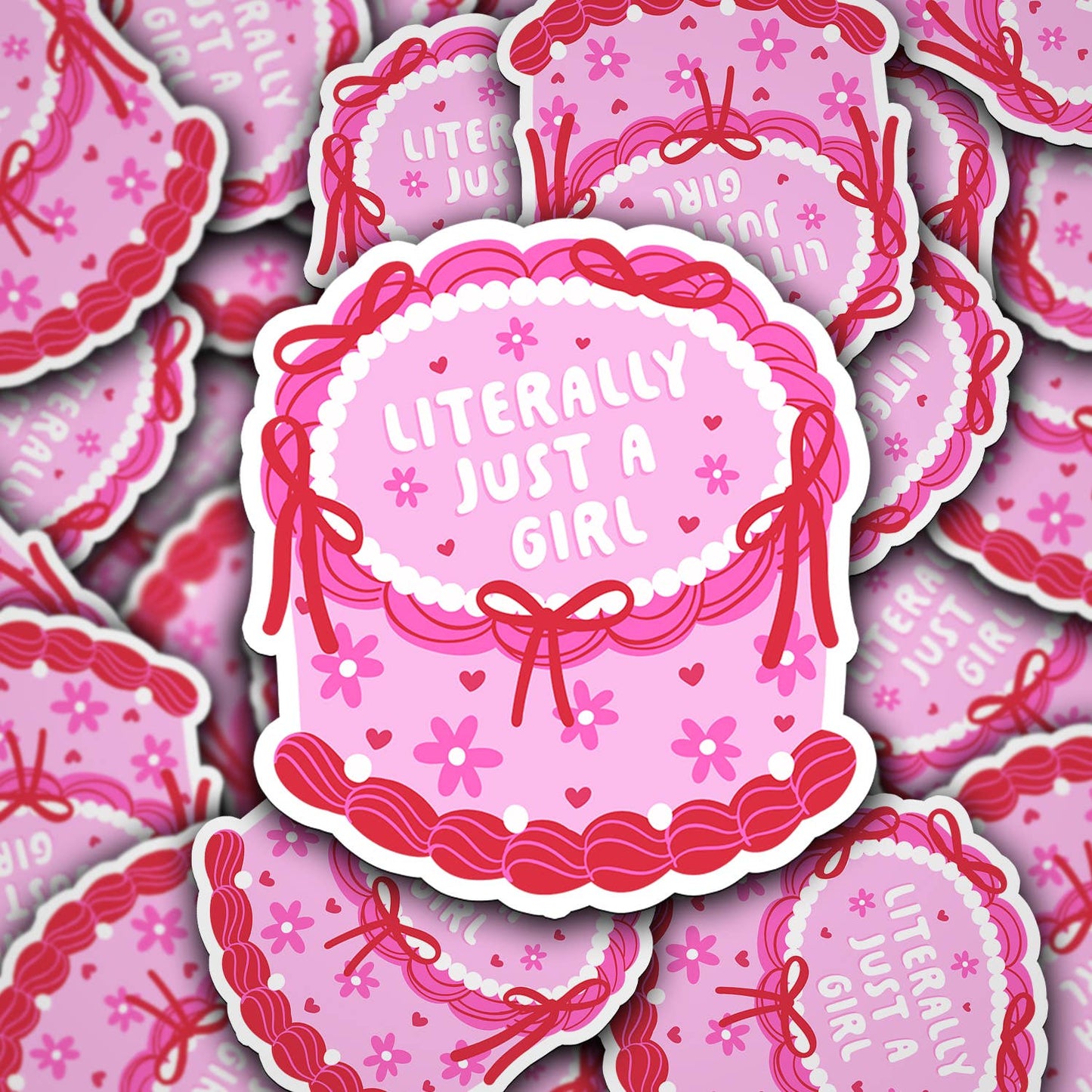 Vinyl Decal Lliterally Just a Girl Cake