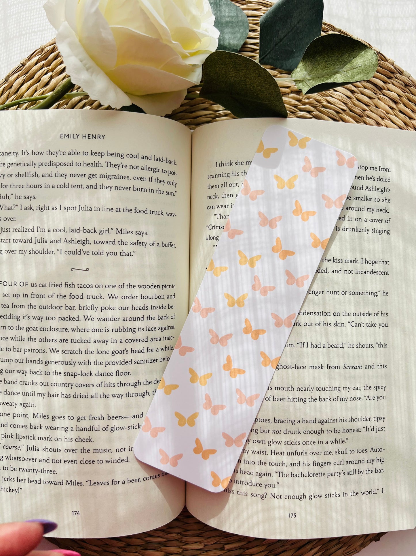 Sweet Butterflies Bookmark - Handmade