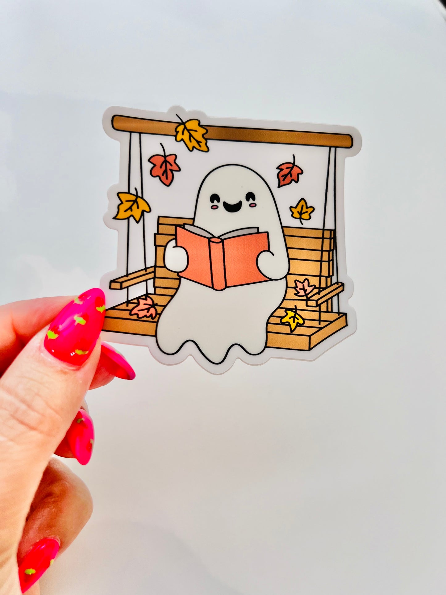 Bookish Porch Swing Ghosty / Sticker