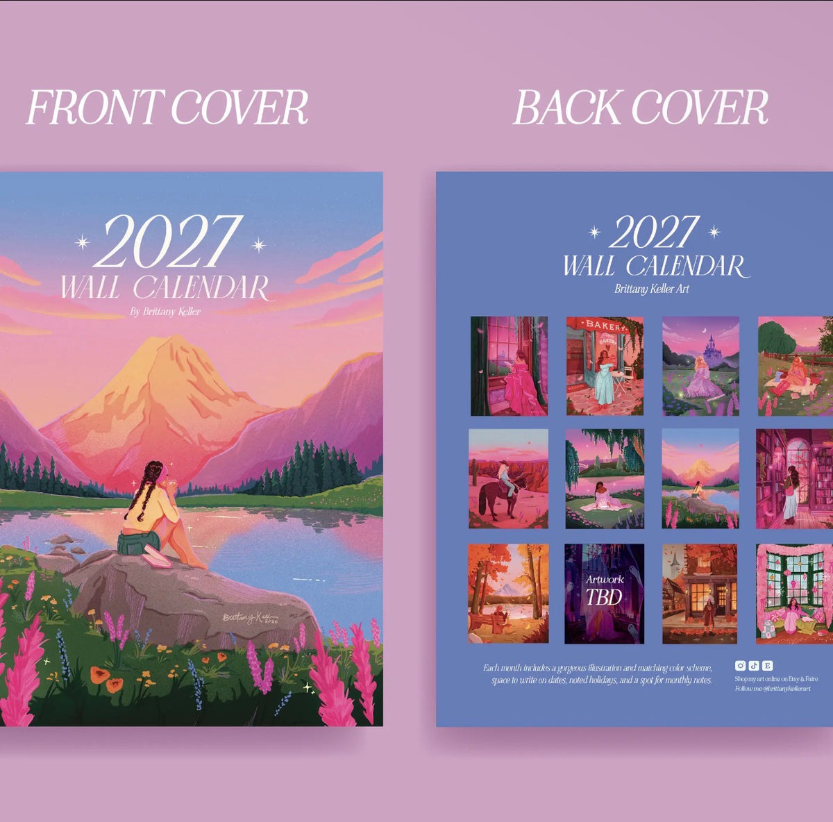 2027 Brittany Keller Art Wall Calendar