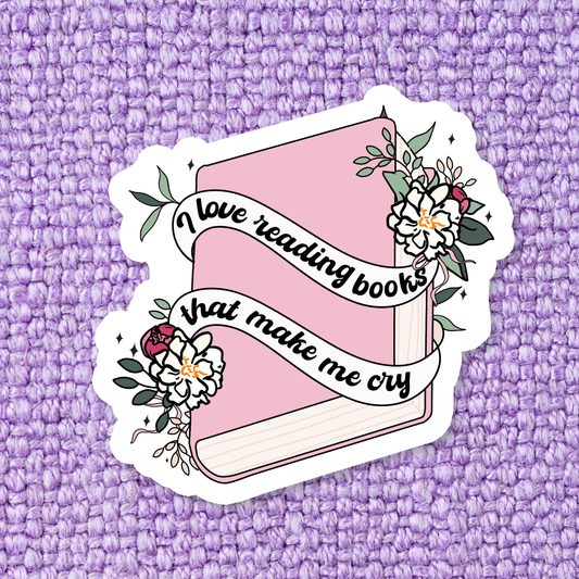 Sad Books Bookish Romance Waterproof Vinyl Sticker RB2: Standard: Loose Stickers / Clear