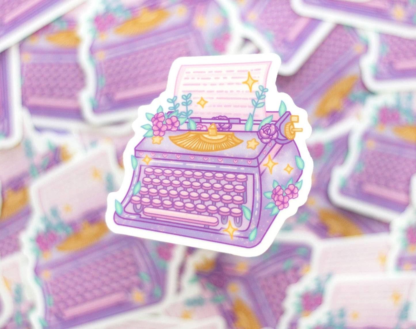 Typewriter Clear Sticker