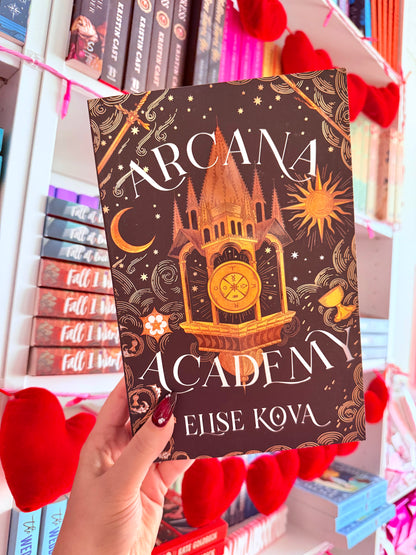 Arcana Academy (Uk Edition, Paperback) with Velvet bookmark from the Author