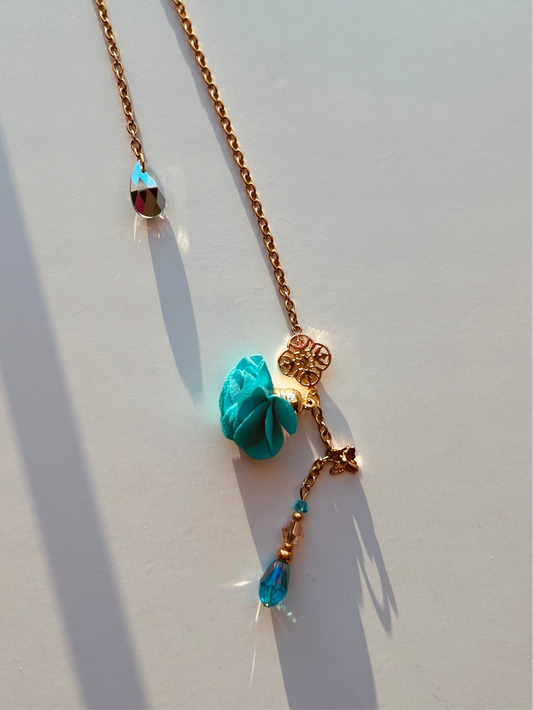 Aqua Bee Jeweled Bookmark