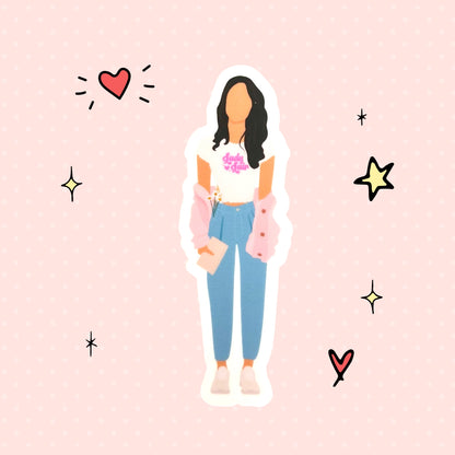 Lady Lair Book Girlie Sticker