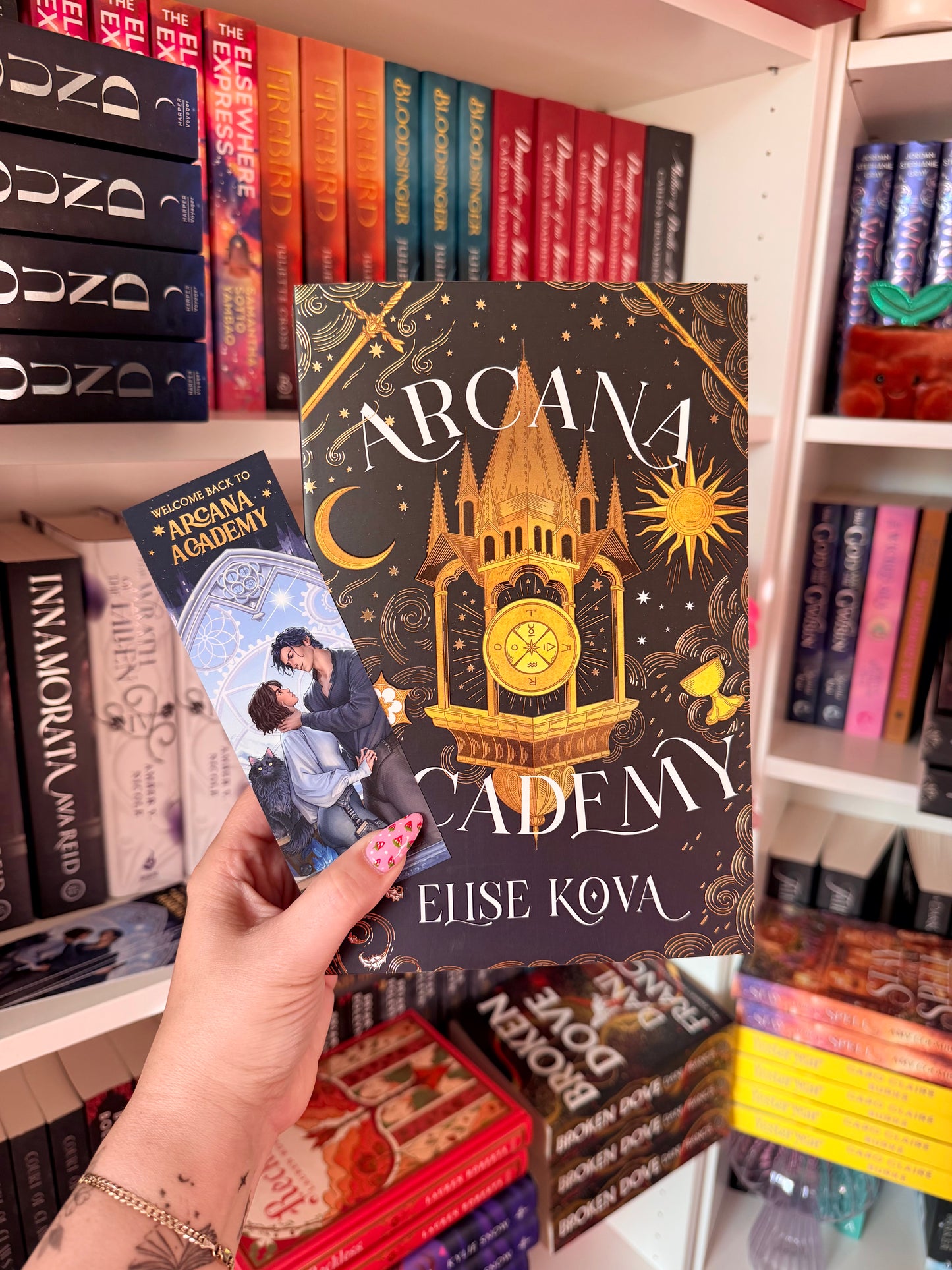 Arcana Academy (Uk Edition, Paperback) with Velvet bookmark from the Author