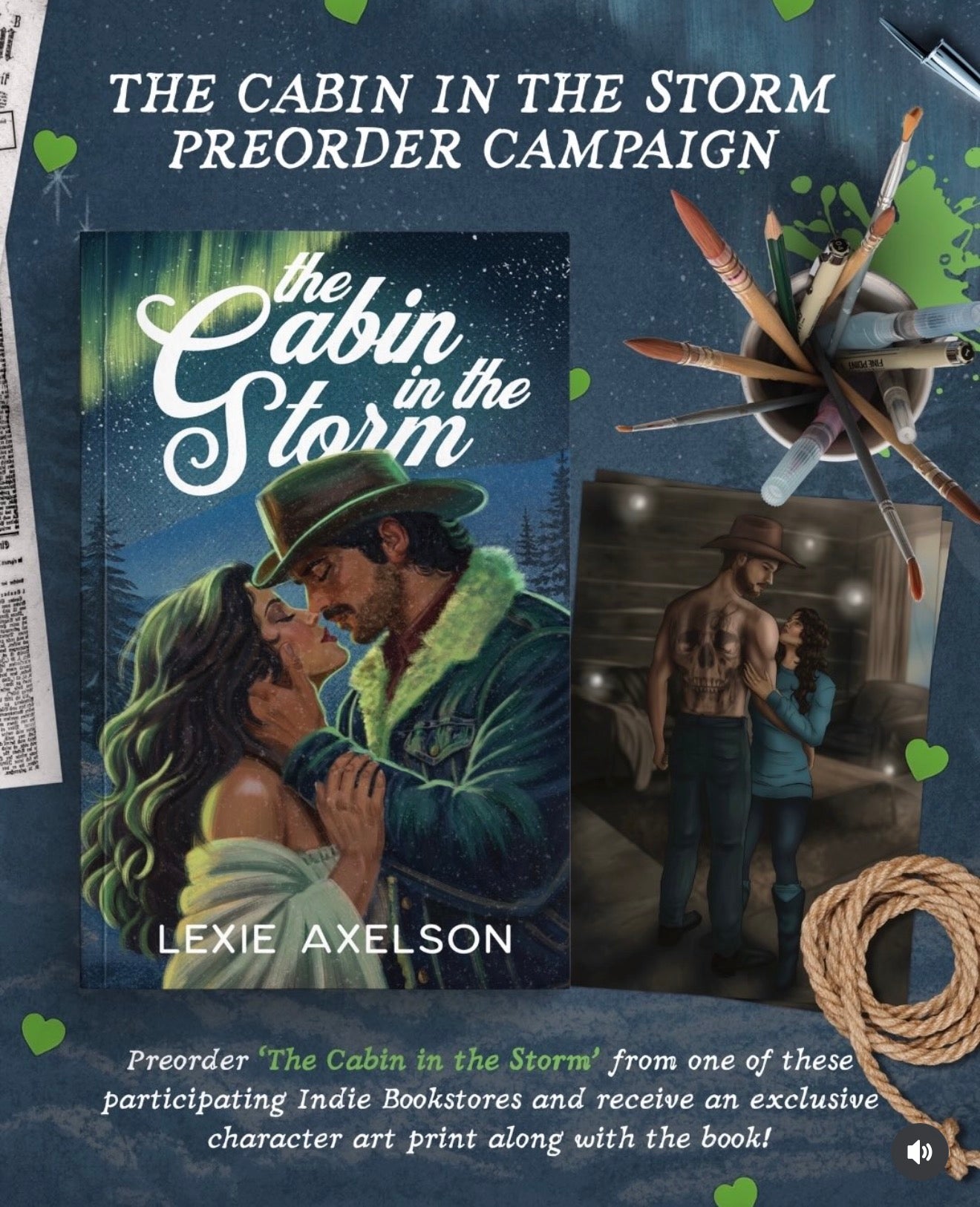The Cabin In The Storm (signed bookplate and artwork)