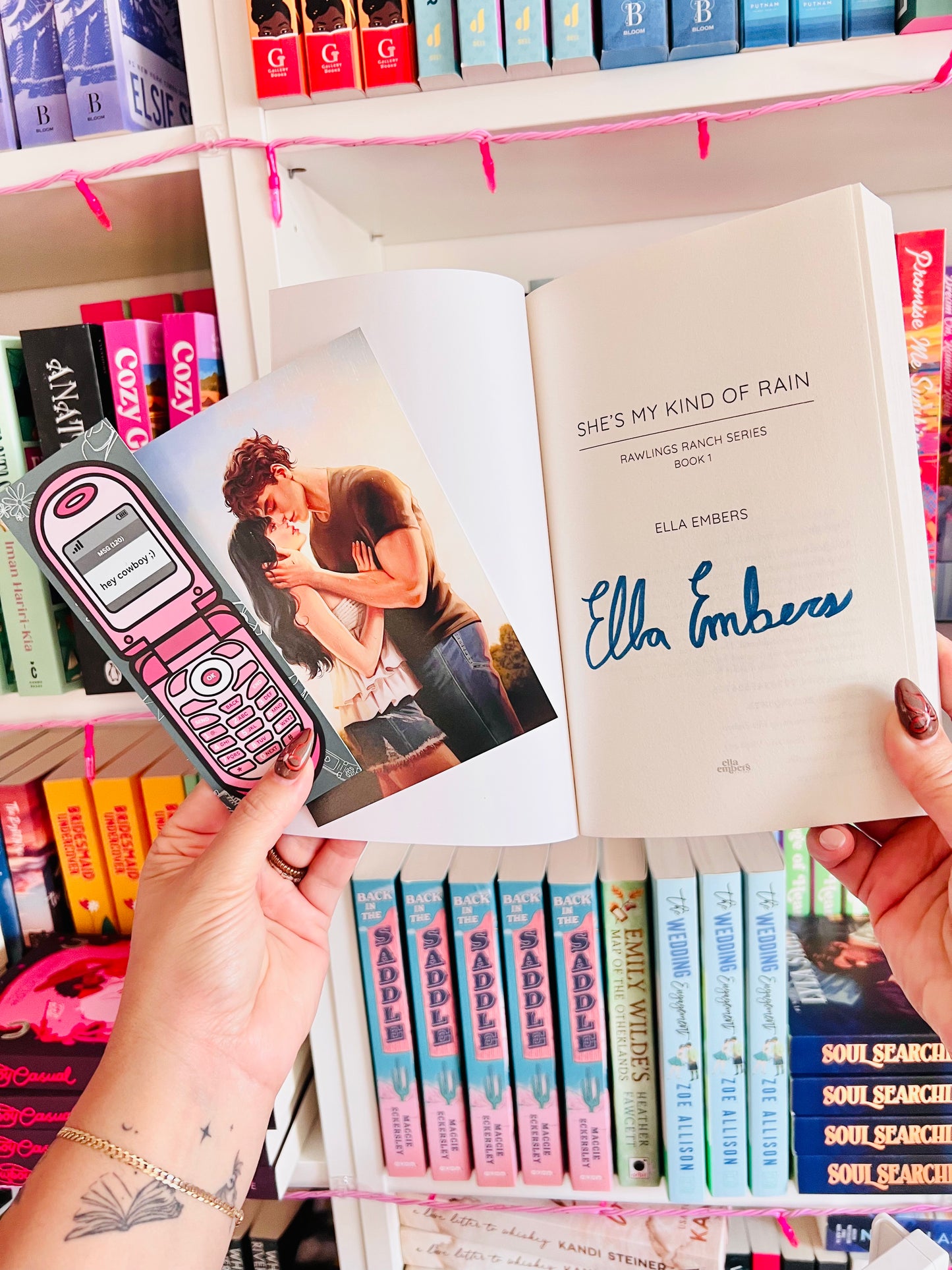 She's My Kind Of Rain: A Small Town, Country Singer, He Falls First Romance (Rawlings Ranch Series) Signed + Swag