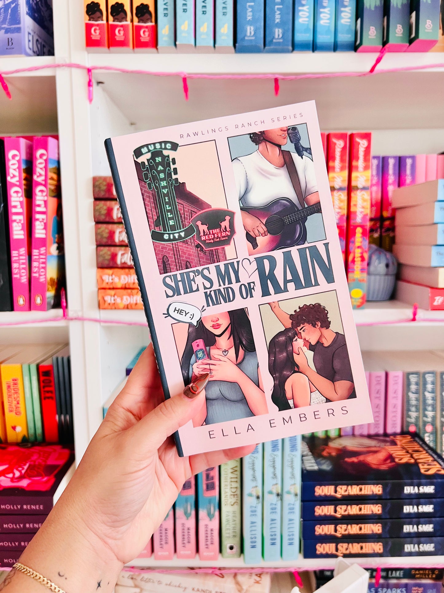 She's My Kind Of Rain: A Small Town, Country Singer, He Falls First Romance (Rawlings Ranch Series) Signed + Swag
