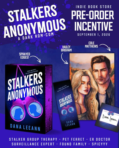 Stalkers Anonymous (Indie Book store Pre-order incentive) Book mark, signed book plate, art print