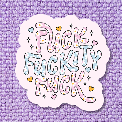 Funny Relatable Waterproof Vinyl Sticker: Standard: Loose Stickers / Clear