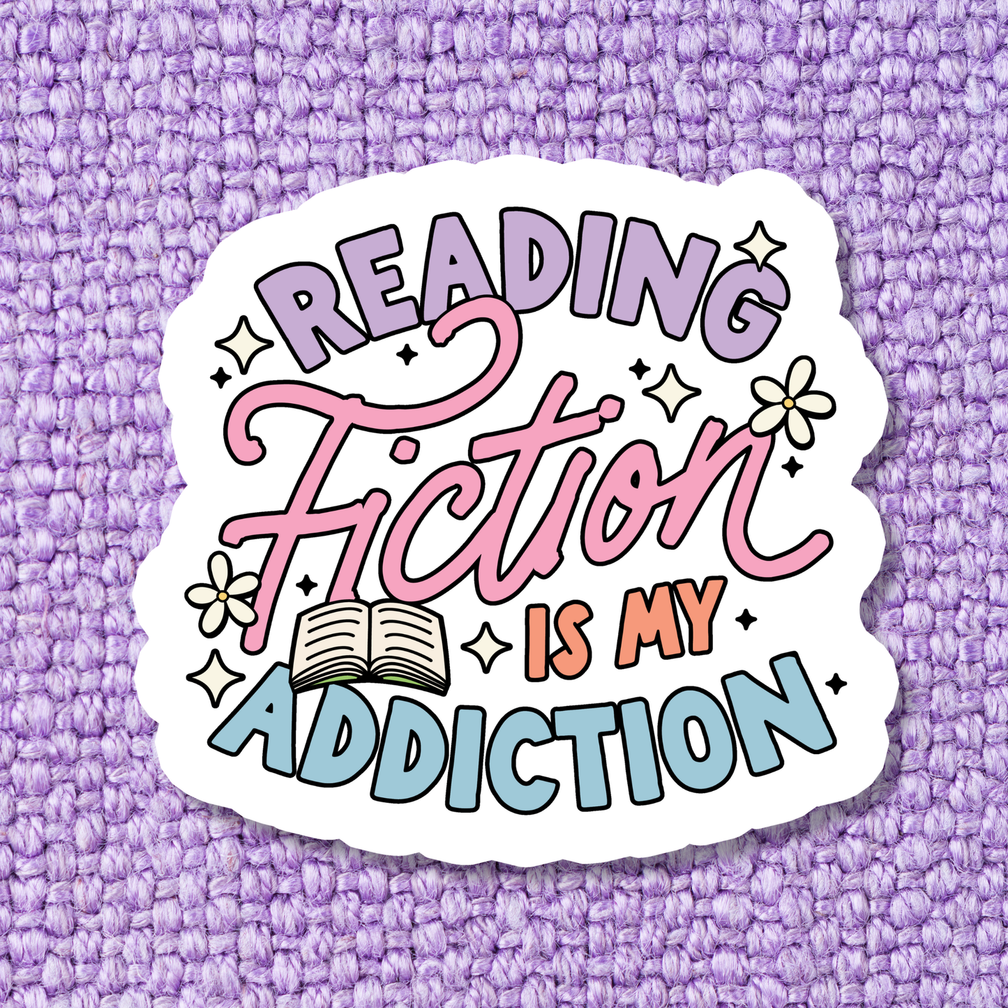 Book Bookish Books Fiction Waterproof Vinyl Sticker: Standard: Loose Stickers / Clear